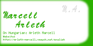 marcell arleth business card